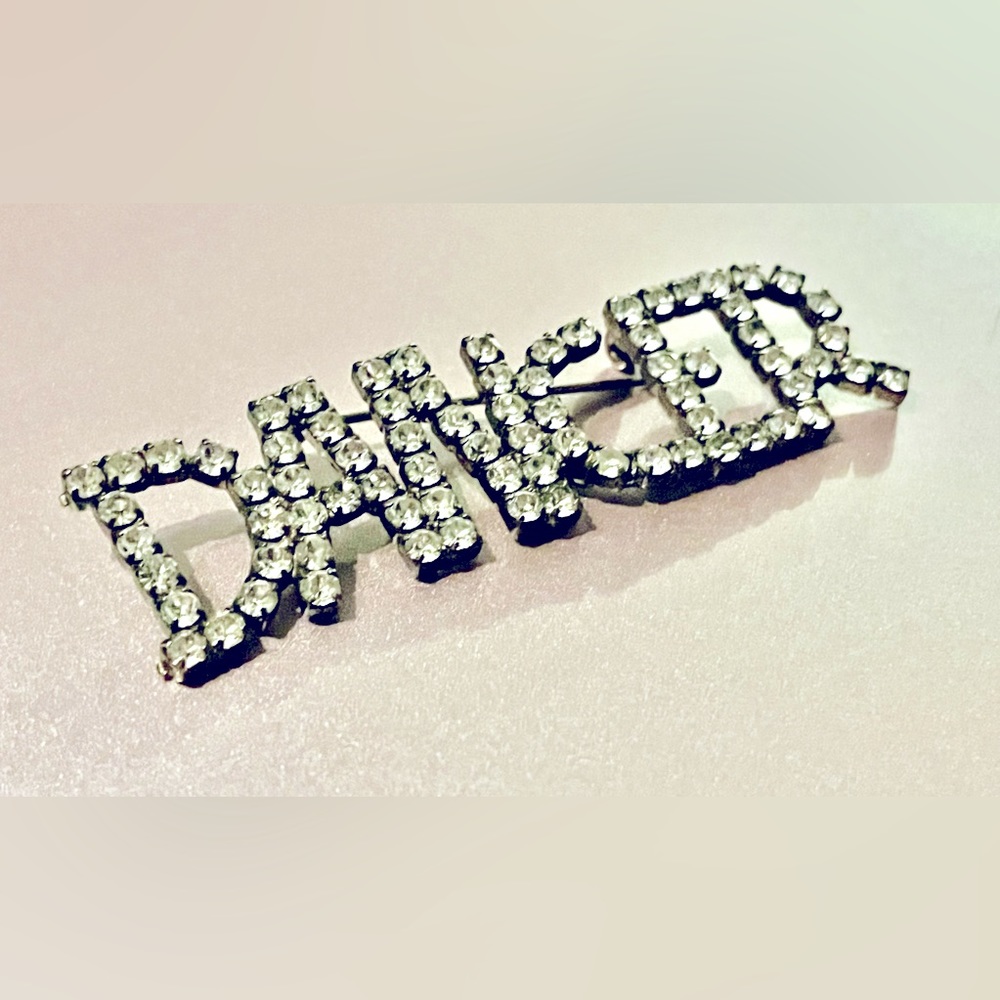 Vintage Brooch D A N C E R 80’s Rhinestone Blingin